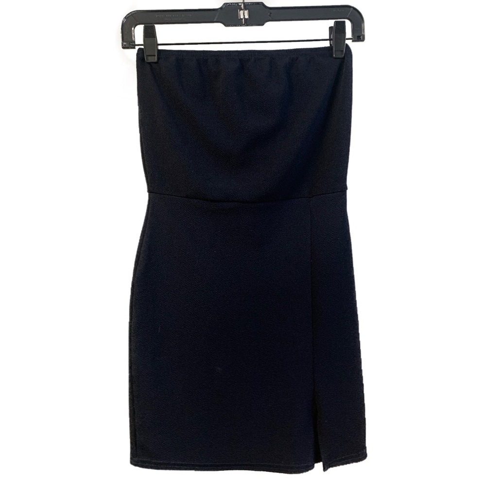 Navy body con dress